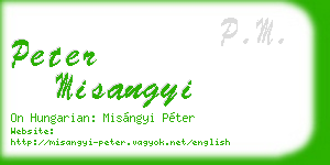 peter misangyi business card
