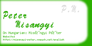 peter misangyi business card